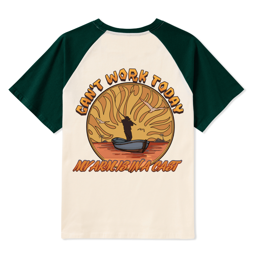 Can't Work Today Raglan Short Sleeve Top