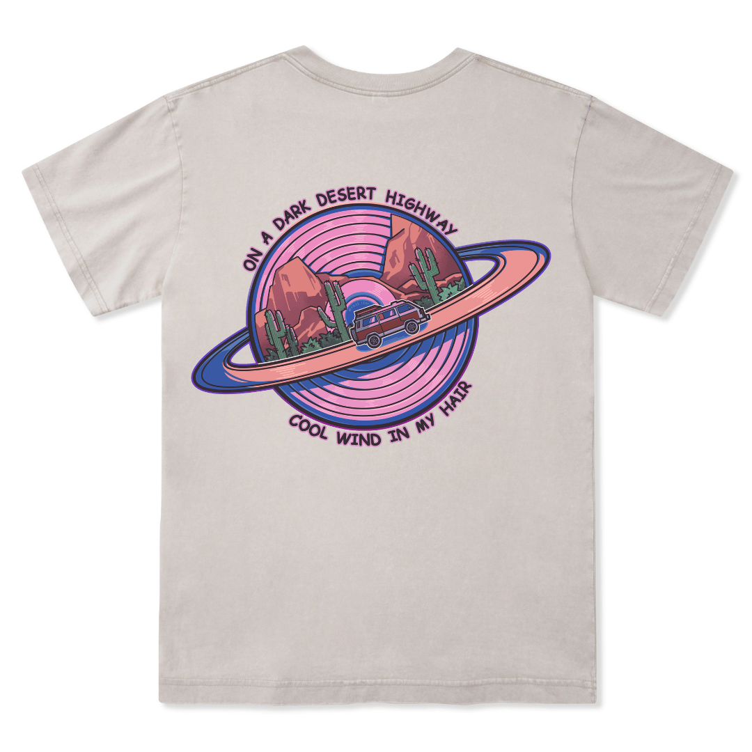 On A Dark Desert Highway Washed Tee