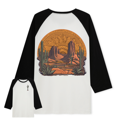 Golden Desert Raglan Long Sleeve Top