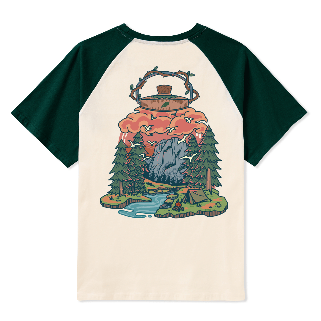 Go And Discover Raglan Short Sleeve Top