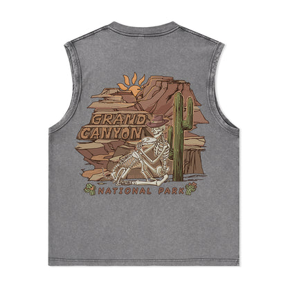 Freeleaf Grand Canyon National Park Unisex Washed Tank Top