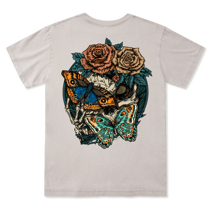 Floral Skull Washed Tee