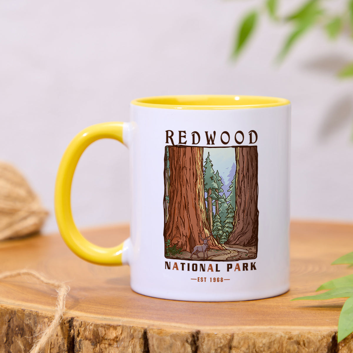 Freeleaf Redwood National Park Colorful Ceramic Mug