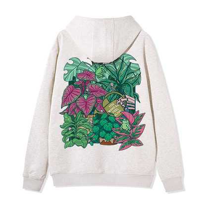 Freeleaf You Make Me Feel Alive Back-printed Unisex Nature Inspired Fleece Full-Zip Hoodie