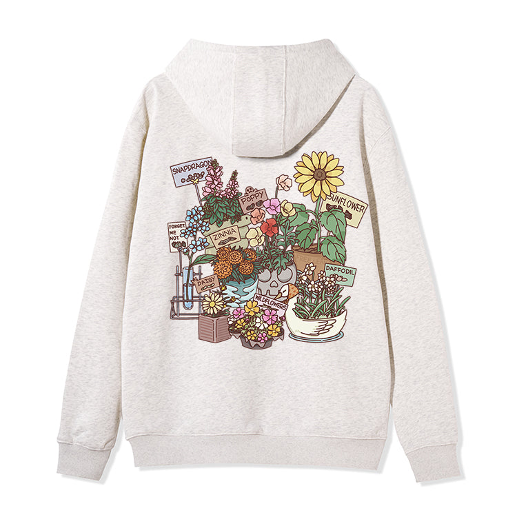 Freeleaf Flourishing Garden Nature Inspired Unisex Fleece Full-Zip Hoodie