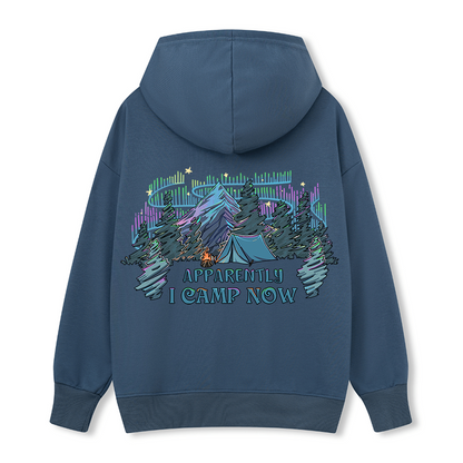 Freeleaf I Camping Now In The Land of Aurora Back-printed Hoodie