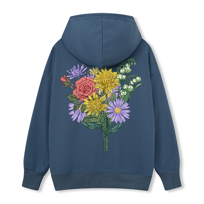 Freeleaf Symphony of Flowers Unisex Nature Inspired Hoodie