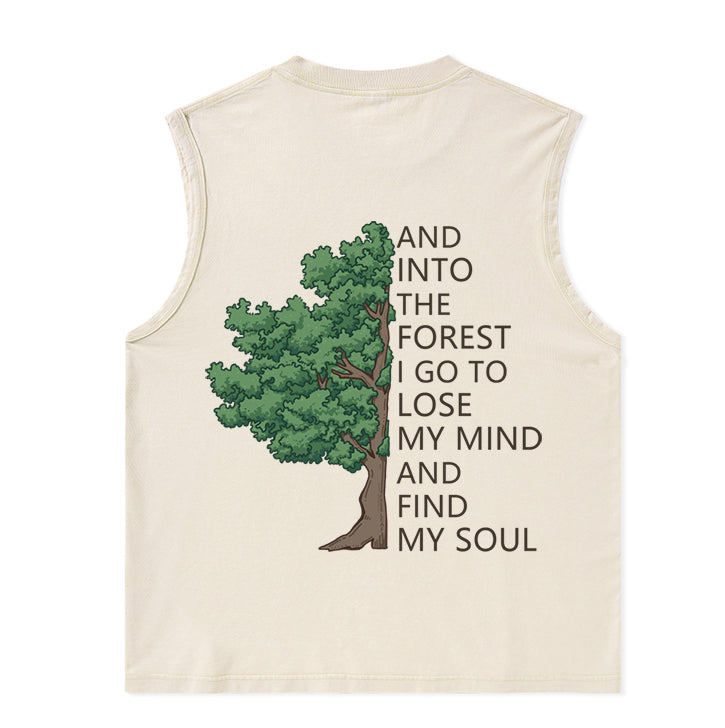 Freeleaf Into Forest And Find My Soul Unisex Washed Tank Tops