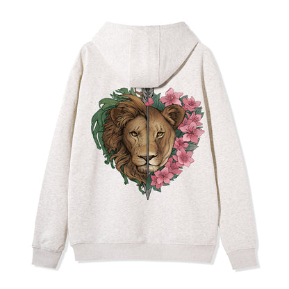 Freeleaf Wild at Heart Full-Zip Back-printed Hoodie