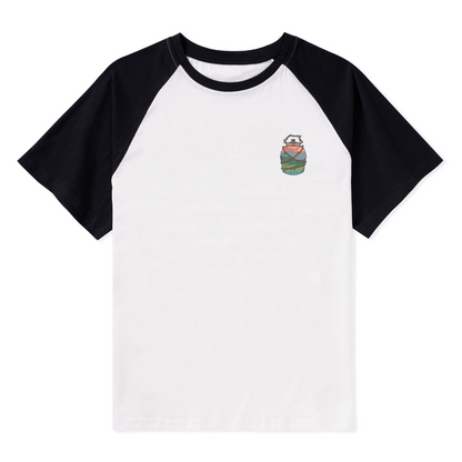 Go And Discover Raglan Short Sleeve Top