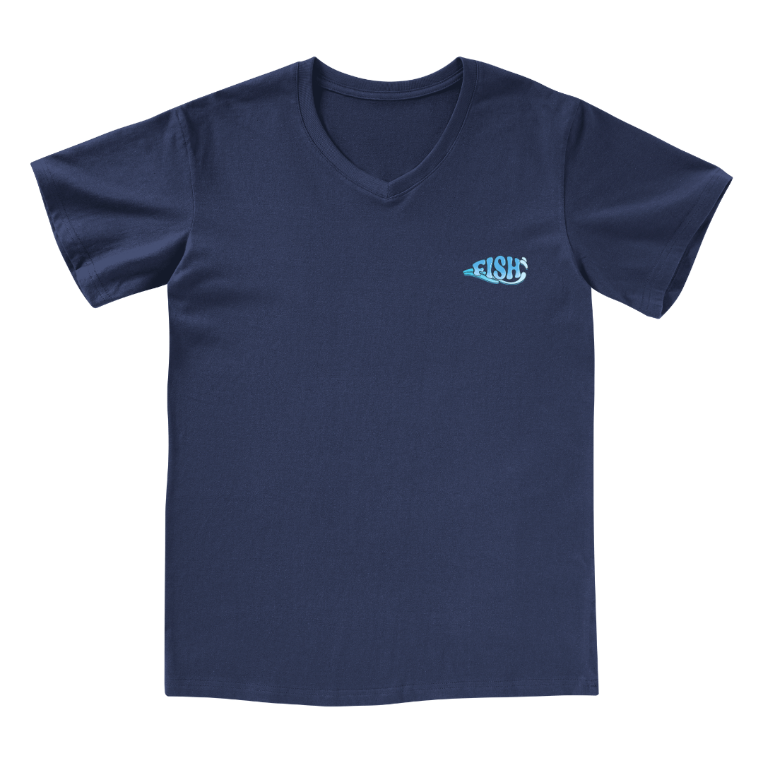 Born To Fish V-neck Tee