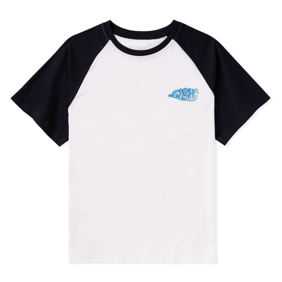 Born To Fish Raglan Short Sleeve Top
