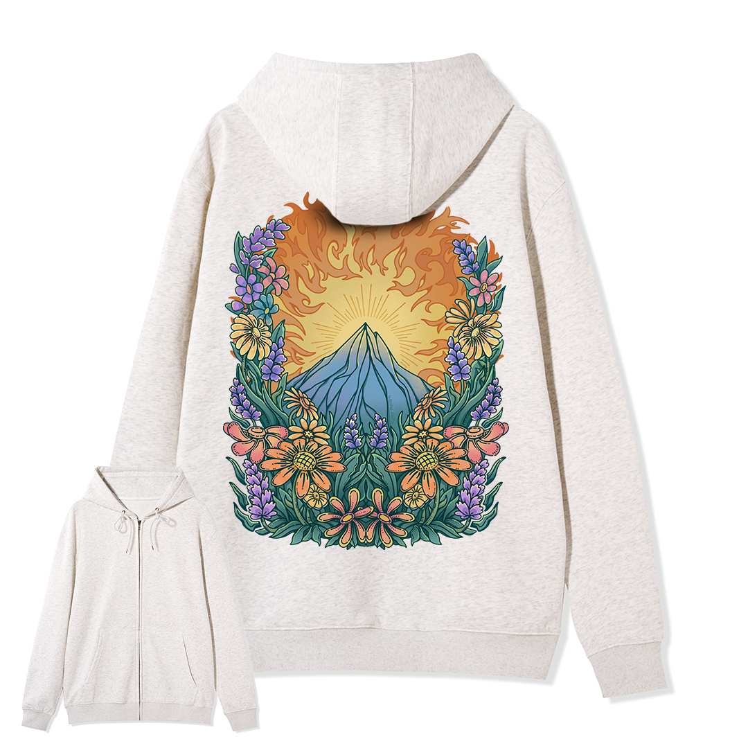freeleaf-rekindled-hope-national-park-back-printed-unisex-fleece-full-zip-hoodie