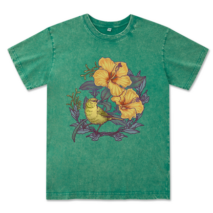 Amakihi Front-printed Washed Tee