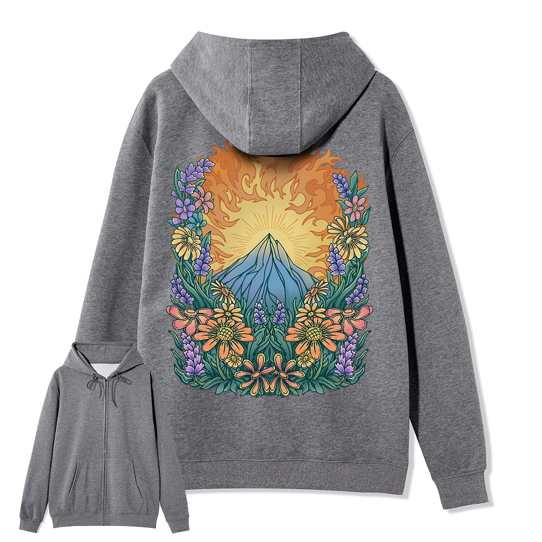 freeleaf-rekindled-hope-national-park-back-printed-unisex-fleece-full-zip-hoodie