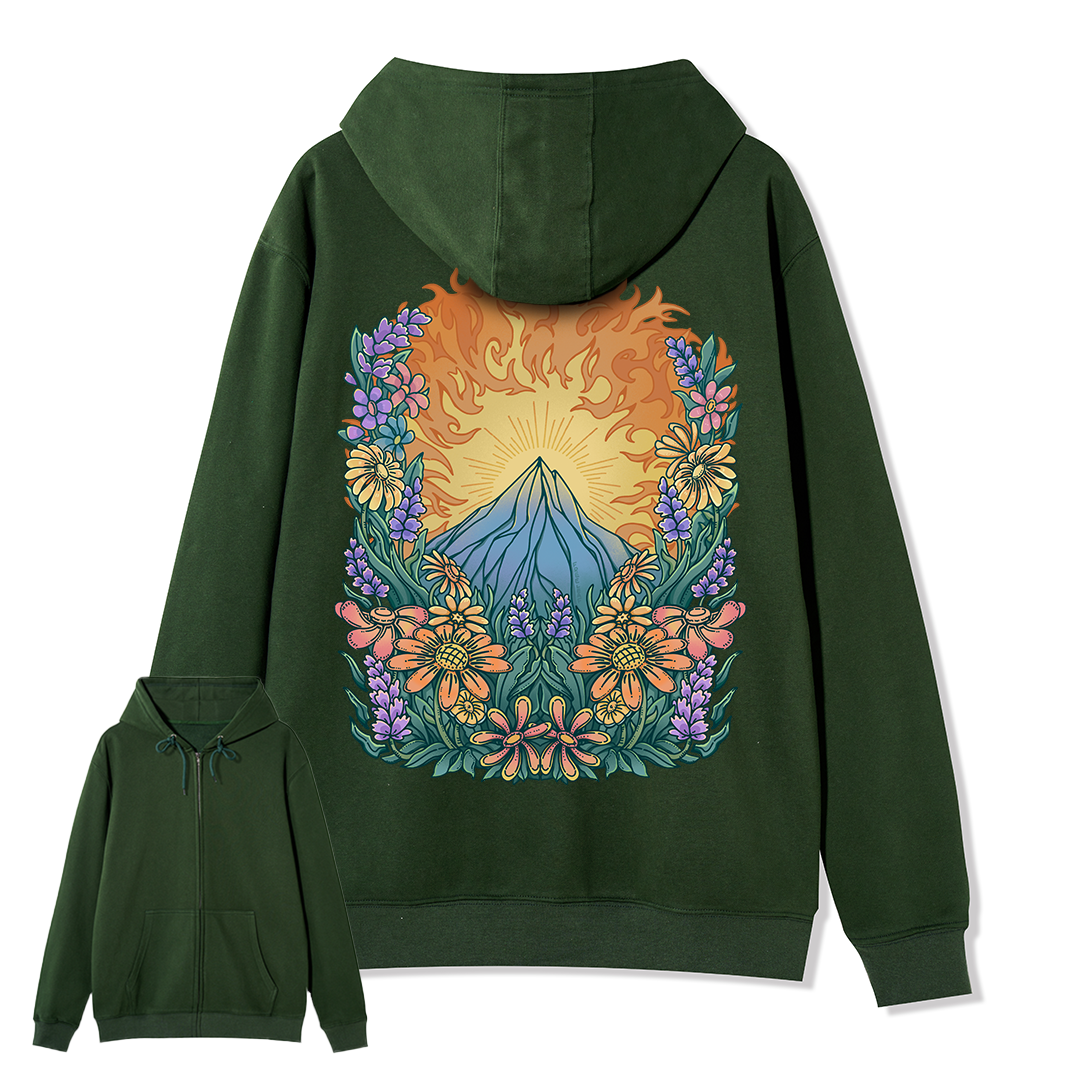 freeleaf-rekindled-hope-national-park-back-printed-unisex-fleece-full-zip-hoodie