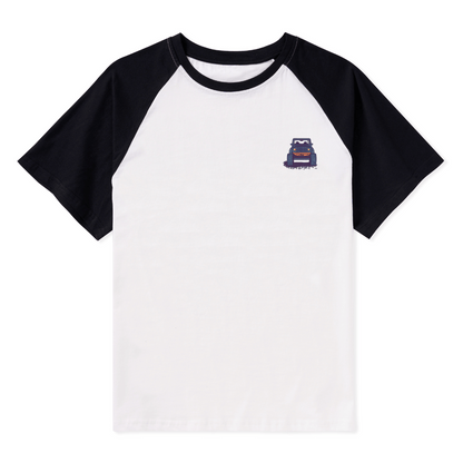 Go Hiking With Music Raglan Short Sleeve Top