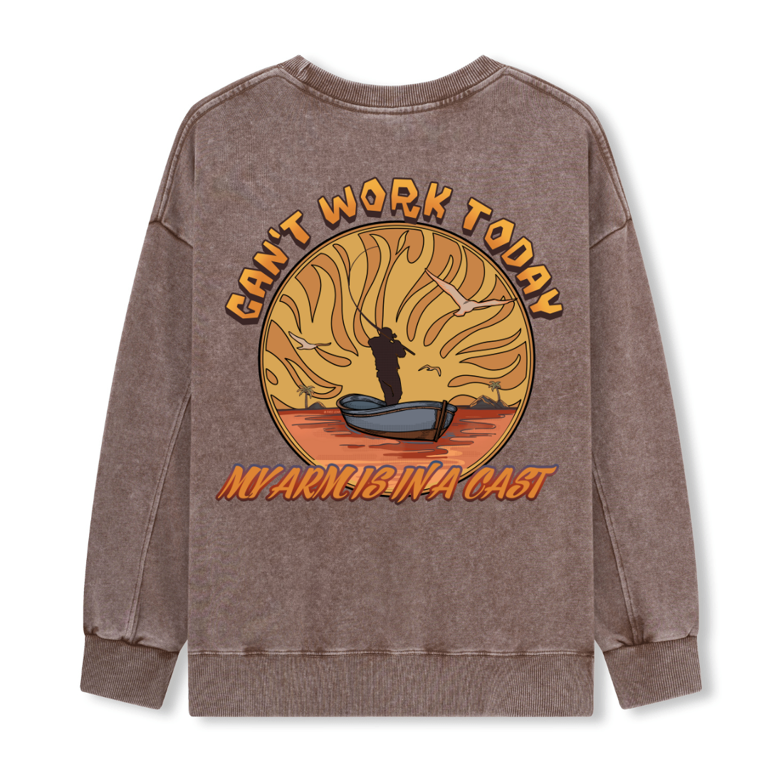 Can't Work Today Washed Sweatshirt