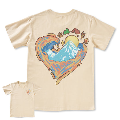 Freeleaf Heart of Wilderness Camping Unisex V-neck Tee