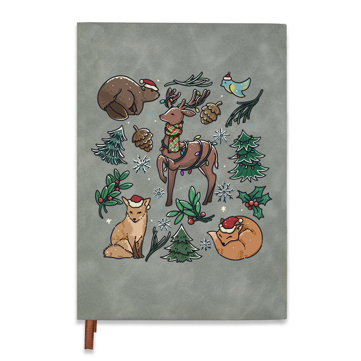 freeleaf-yellowstone-christmas-wonderland-vintage-leather-notebook