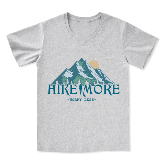 Hike More Front-printed V-neck Tee