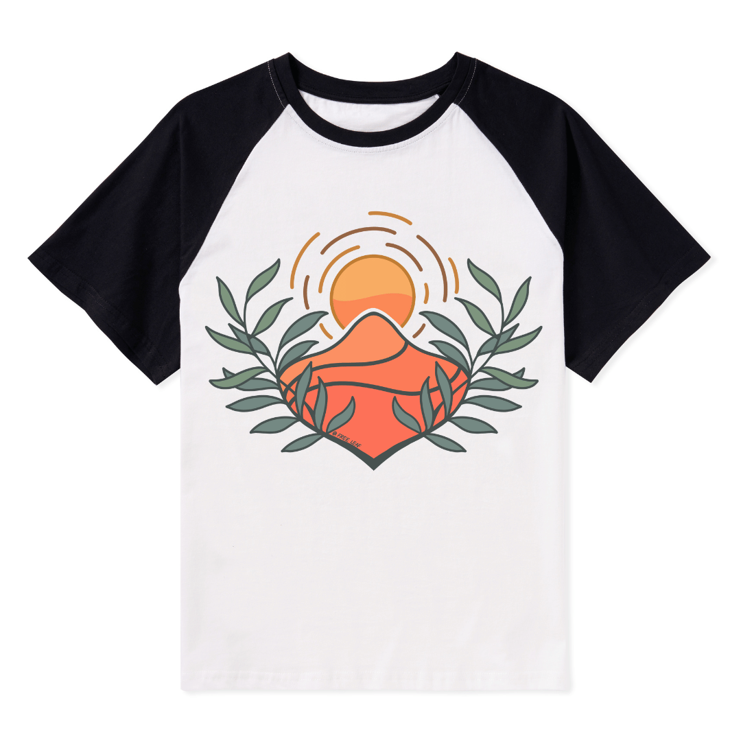 Oasis In The Desert Front-printed Raglan Short Sleeve Top