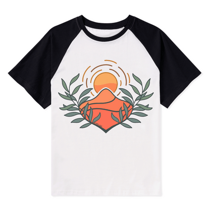 Oasis In The Desert Front-printed Raglan Short Sleeve Top