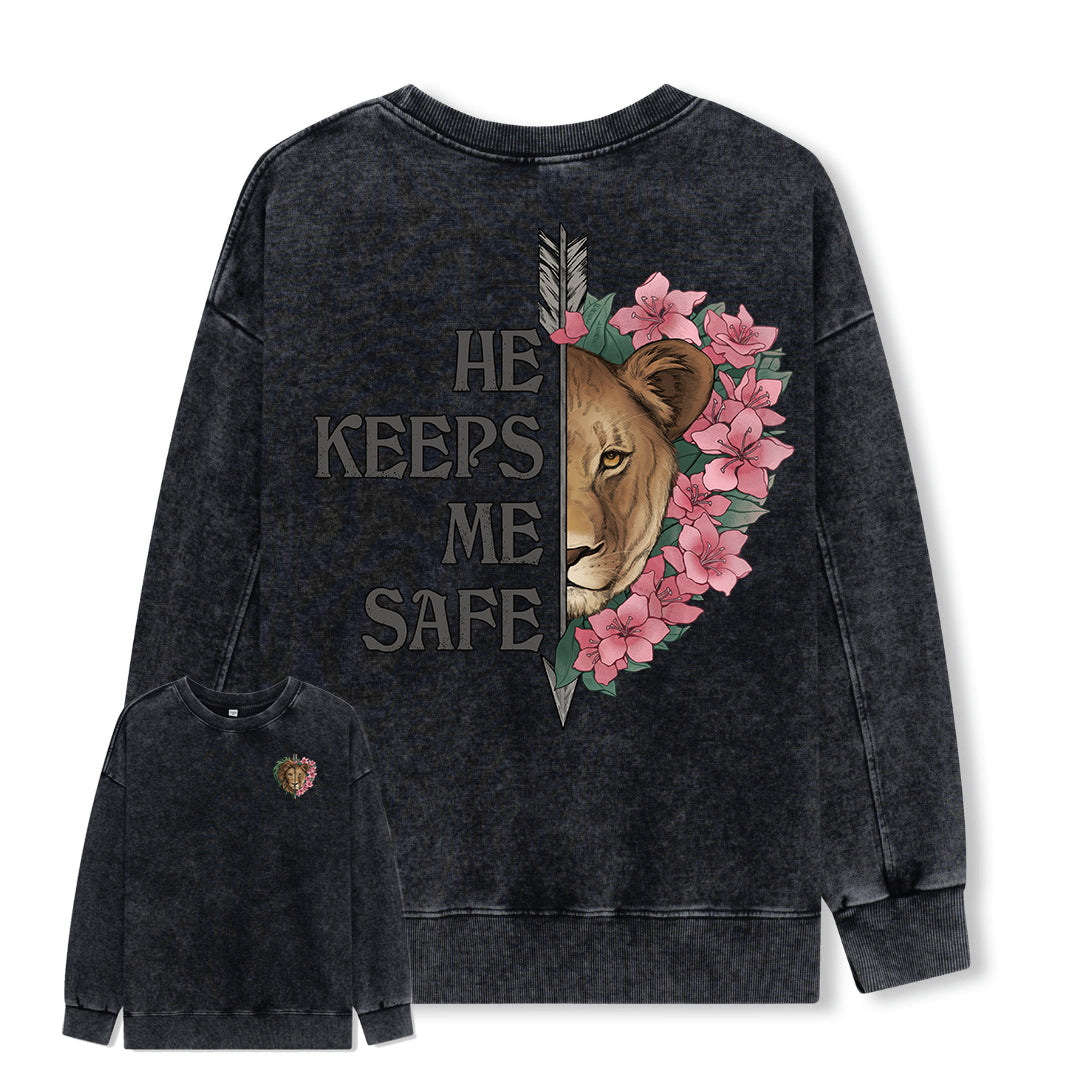 Freeleaf  Wild at Heart Love Untamed Washed Sweatshirt