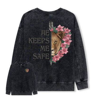 Freeleaf  Wild at Heart Love Untamed Washed Sweatshirt