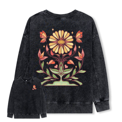 Freeleaf Elf Viligis Unisex Nature Inspired Washed Sweatshirt