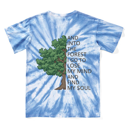 Freeleaf Into Forest And Find My Soul Swirl Tie Dye Tee