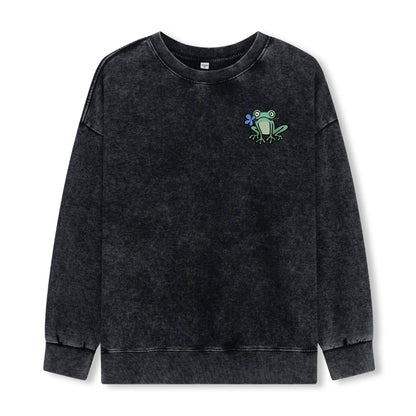 Freeleaf Rebirth in Bloom Unisex Nature Inspired Washed Sweatshirt