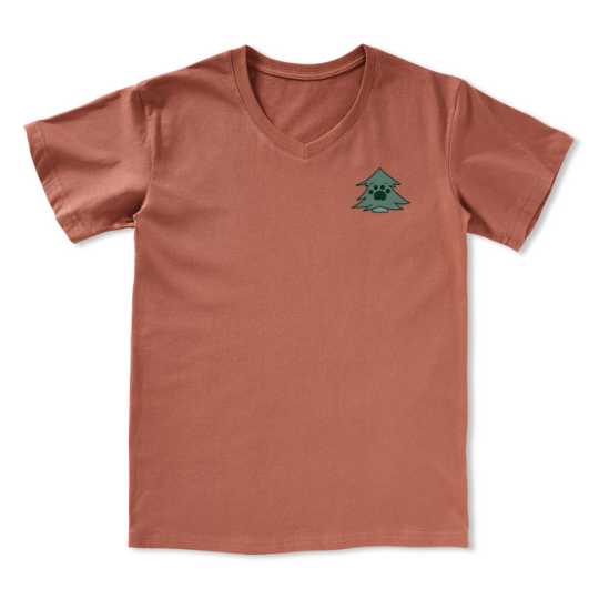 Hiking & Dogs Adventure V-neck Tee