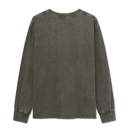 You Make Me Feel Alive Front-printed Washed Long Sleeve Top