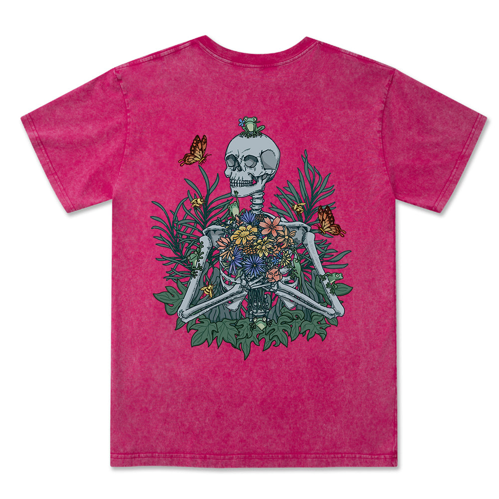 Freeleaf Rebirth in Bloom Unisex Nature Inspired Washed Tee