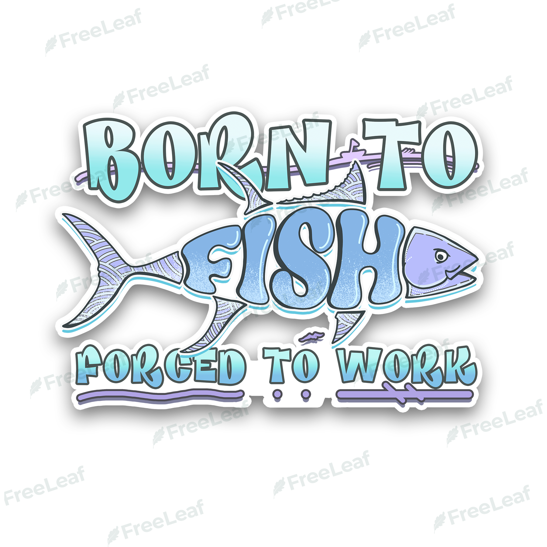 Born To Fish Sticker
