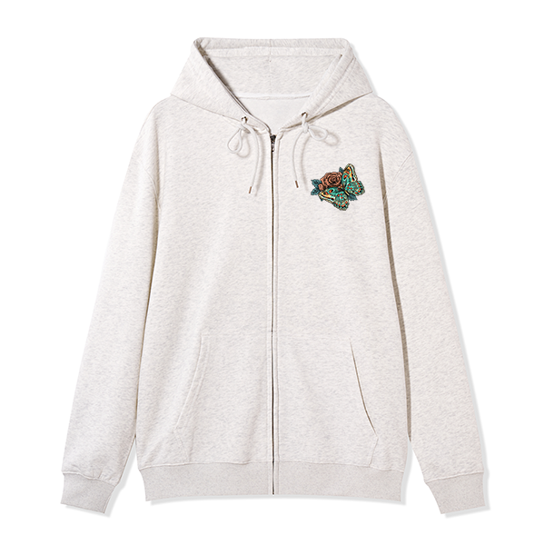 freeleaf-floral-skull-unisex-fleece-full-zip-hoodie