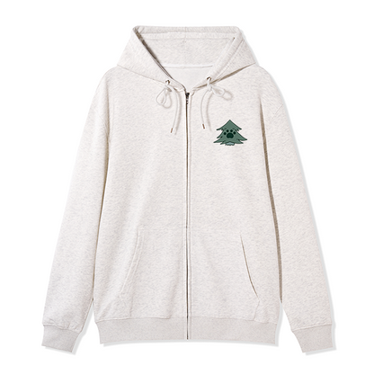 Freeleaf Hiking & Dogs Adventure Unisex Nature Inspired Fleece Full-Zip Hoodie