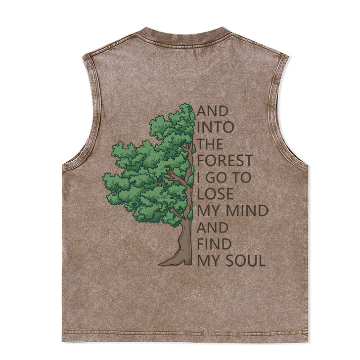 Freeleaf Into Forest And Find My Soul Unisex Washed Tank Tops