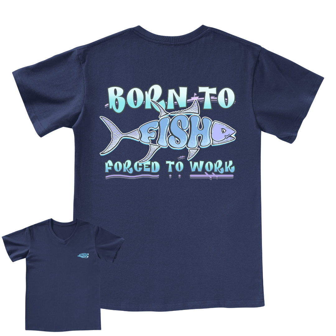 Born To Fish V-neck Tee