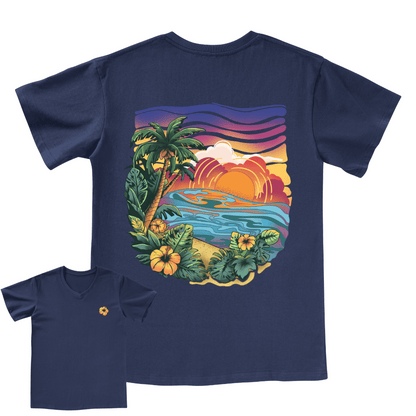 Golden Beach V-neck Tee