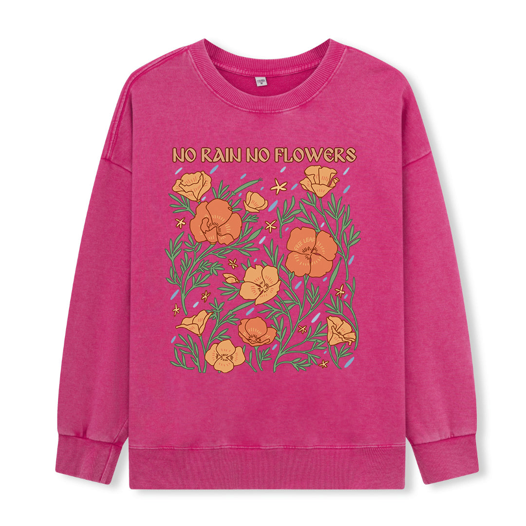 Freeleaf  No Rain No Flowers Washed Sweatshirt