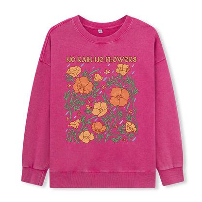 Freeleaf  No Rain No Flowers Washed Sweatshirt