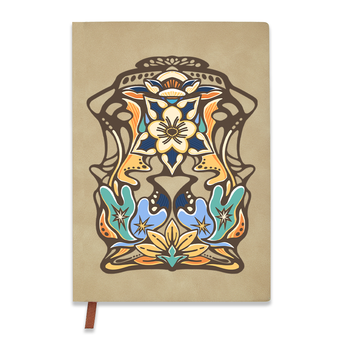 freeleaf-aquilegia-formosa-vintage-leather-notebook