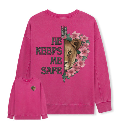 Freeleaf  Wild at Heart Love Untamed Washed Sweatshirt