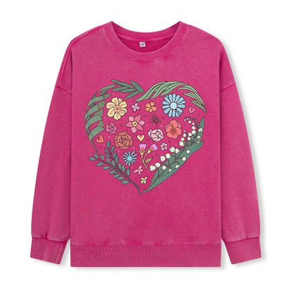 Freeleaf Love's Symphony Nature Inspired Unisex Washed Sweatshirt