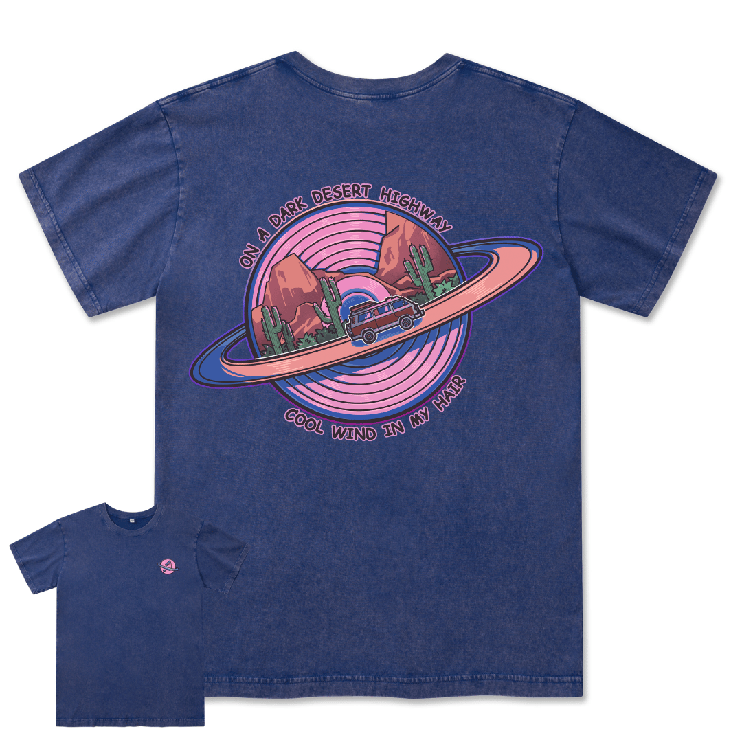 On A Dark Desert Highway Washed Tee