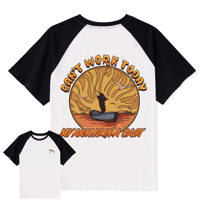 Can't Work Today Raglan Short Sleeve Top