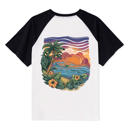 Golden Beach Raglan Short Sleeve Top