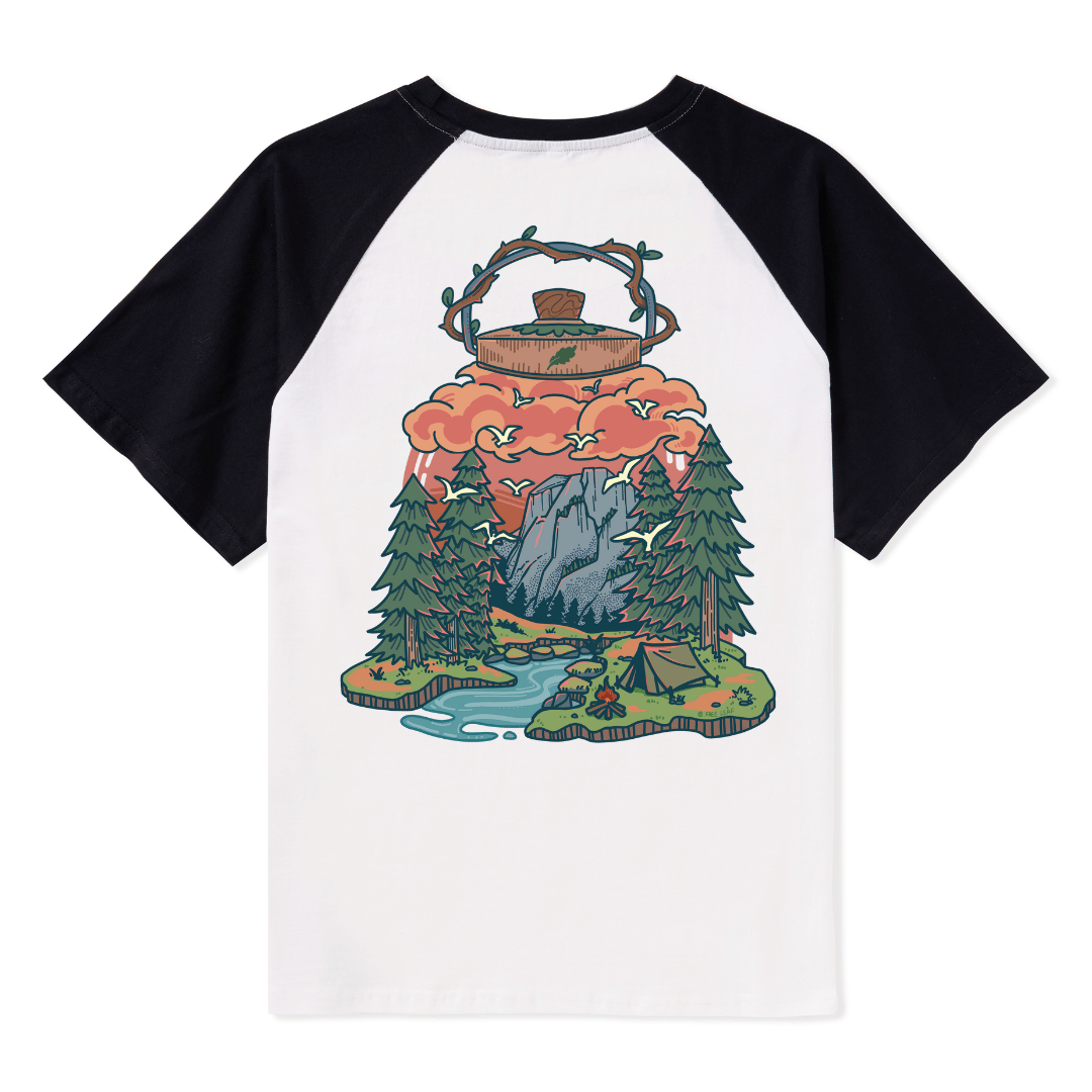Go And Discover Raglan Short Sleeve Top